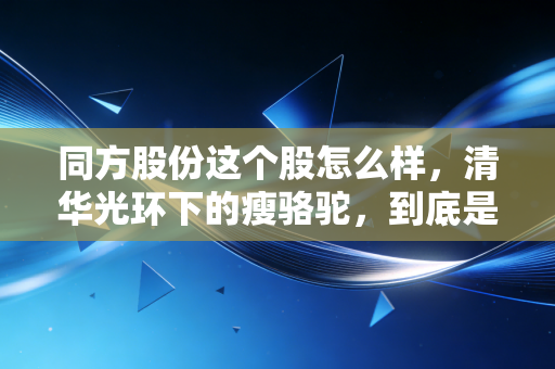 同方股份这个股怎么样,清华光环下的瘦骆驼,到底是价值洼地还是业绩黑洞?