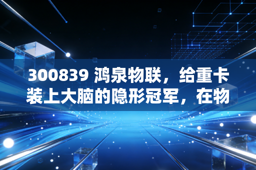 300839 鸿泉物联，给重卡装上大脑的隐形冠军，在物联网的赛道上还能跑多远？
