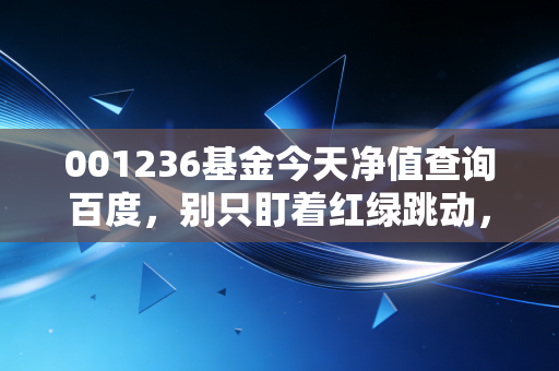 001236基金今天净值查询百度，别只盯着红绿跳动，聊聊广发沪港深新机遇的持有体验与投资心态