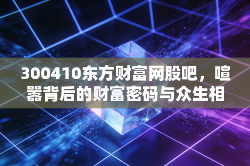 300410东方财富网股吧,喧嚣背后的财富密码与众生相
