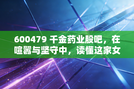 600479 千金药业股吧，在喧嚣与坚守中，读懂这家女性健康龙头的真实价值