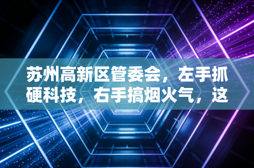 苏州高新区管委会,左手抓硬科技,右手搞烟火气,这盘棋下得真稳