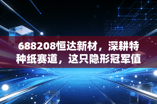 688208恒达新材，深耕特种纸赛道，这只隐形冠军值得你长期关注吗？