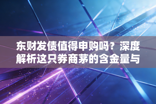 东财发债值得申购吗?深度解析这只券商茅的含金量与打新策略