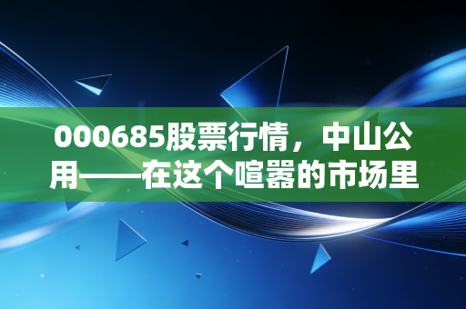 000685股票行情,中山公用——在这个喧嚣的市场里,我们到底在图什么?