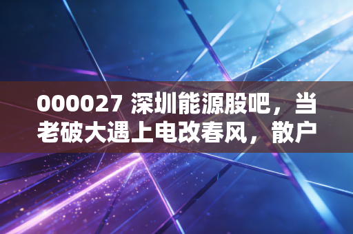000027 深圳能源股吧，当老破大遇上电改春风，散户们的爱恨情仇