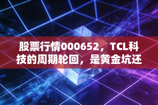 股票行情000652，TCL科技的周期轮回，是黄金坑还是深水区？