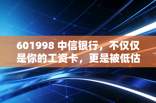601998 中信银行,不仅仅是你的工资卡,更是被低估的财富潜力股