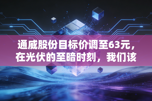 通威股份目标价调至63元，在光伏的至暗时刻，我们该如何理解这份昂贵的信心？