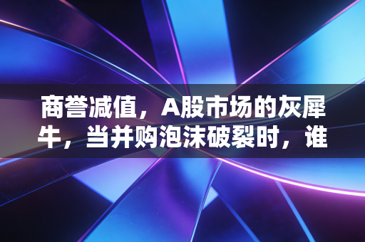 商誉减值，A股市场的灰犀牛，当并购泡沫破裂时，谁来为昂贵的梦想买单？