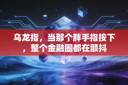 乌龙指,当那个胖手指按下,整个金融圈都在颤抖