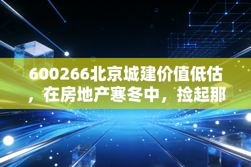 600266北京城建价值低估，在房地产寒冬中，捡起那块被遗忘的金砖