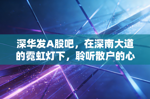 深华发A股吧，在深南大道的霓虹灯下，聆听散户的心跳与博弈