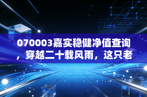 070003嘉实稳健净值查询，穿越二十载风雨，这只老牌基金还能否成为你的稳健底仓？