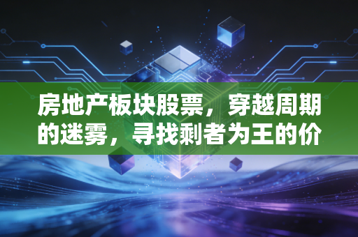 房地产板块股票，穿越周期的迷雾，寻找剩者为王的价值洼地