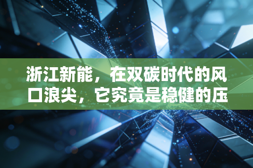 浙江新能，在双碳时代的风口浪尖，它究竟是稳健的压舱石还是被低估的潜力股？