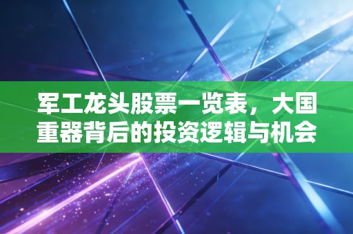 军工龙头股票一览表,大国重器背后的投资逻辑与机会拆解