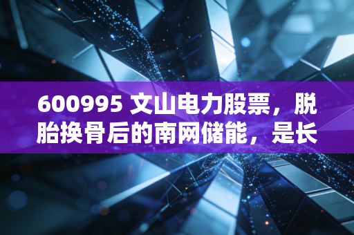 600995 文山电力股票，脱胎换骨后的南网储能，是长线金矿还是短期泡沫？