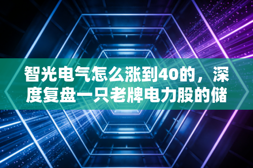 智光电气怎么涨到40的，深度复盘一只老牌电力股的储能突围战