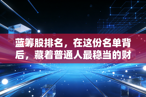 蓝筹股排名,在这份名单背后,藏着普通人最稳当的财富密码