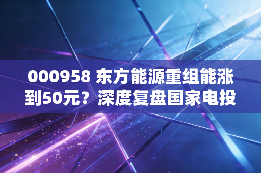 000958 东方能源重组能涨到50元？深度复盘国家电投资本局与散户的百倍梦