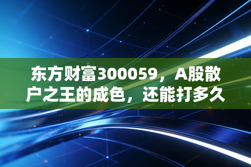 东方财富300059,A股散户之王的成色,还能打多久?