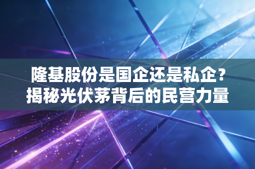 隆基股份是国企还是私企？揭秘光伏茅背后的民营力量与资本江湖