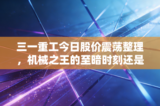 三一重工今日股价震荡整理，机械之王的至暗时刻还是黄金坑？