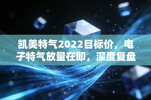 凯美特气2022目标价,电子特气放量在即,深度复盘与估值前瞻,能否看30元?