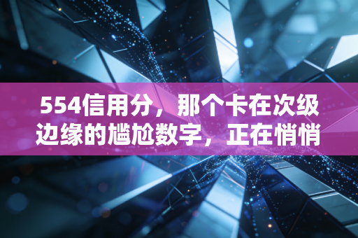 554信用分，那个卡在次级边缘的尴尬数字，正在悄悄偷走你的未来