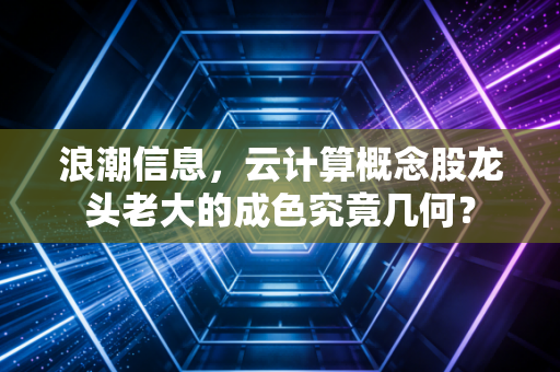 浪潮信息，云计算概念股龙头老大的成色究竟几何？