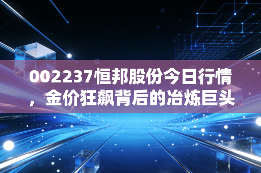 002237恒邦股份今日行情，金价狂飙背后的冶炼巨头，是泡沫还是机会？