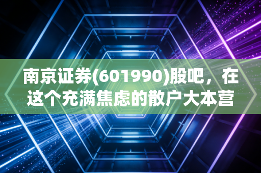 南京证券(601990)股吧，在这个充满焦虑的散户大本营，我们究竟在期待什么？