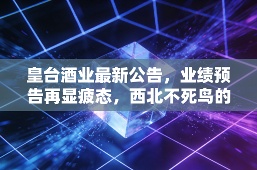 皇台酒业最新公告,业绩预告再显疲态,西北不死鸟的资本局与普通投资者的避坑指南