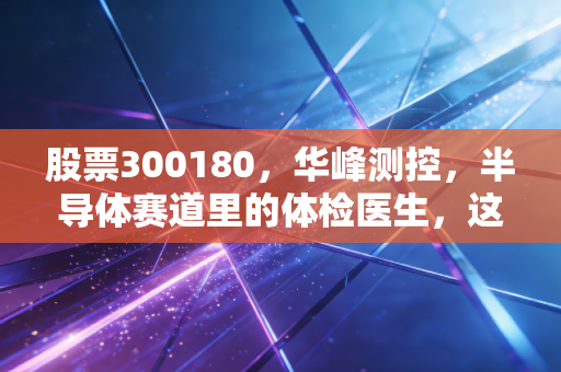 股票300180,华峰测控,半导体赛道里的体检医生,这波国产替代的红利还能吃多久?