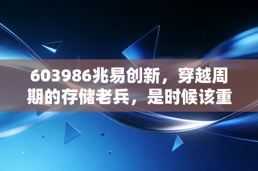 603986兆易创新,穿越周期的存储老兵,是时候该重新认识它了?