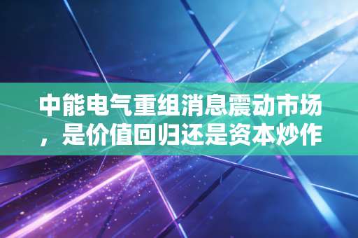 中能电气重组消息震动市场,是价值回归还是资本炒作的狂欢?