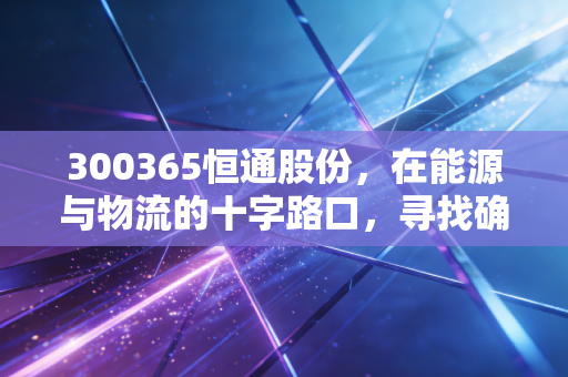 300365恒通股份，在能源与物流的十字路口，寻找确定性中的成长机会