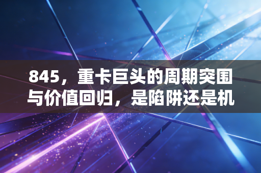 845，重卡巨头的周期突围与价值回归，是陷阱还是机遇？