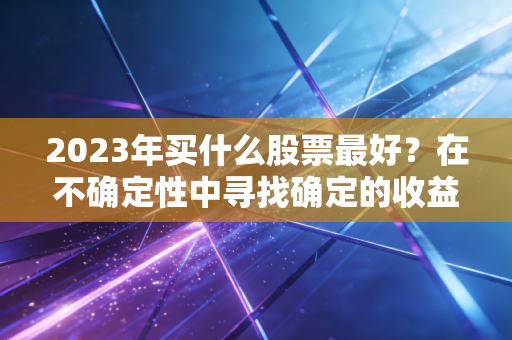 2023年买什么股票最好？在不确定性中寻找确定的收益