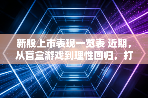新股上市表现一览表 近期,从盲盒游戏到理性回归,打新族的悲喜交加
