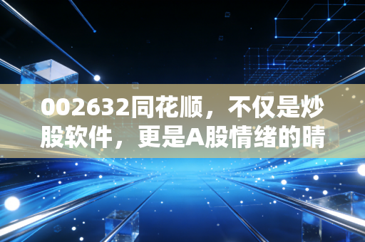 002632同花顺,不仅是炒股软件,更是A股情绪的晴雨表与AI落地的先行者