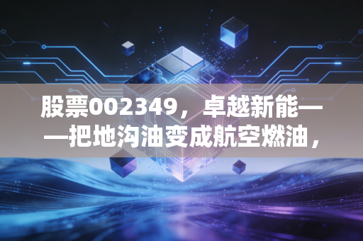 股票002349,卓越新能——把地沟油变成航空燃油,这门变废为宝的生意到底香不香?