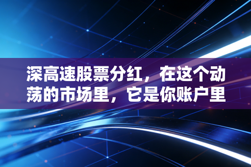 深高速股票分红,在这个动荡的市场里,它是你账户里的压舱石吗?
