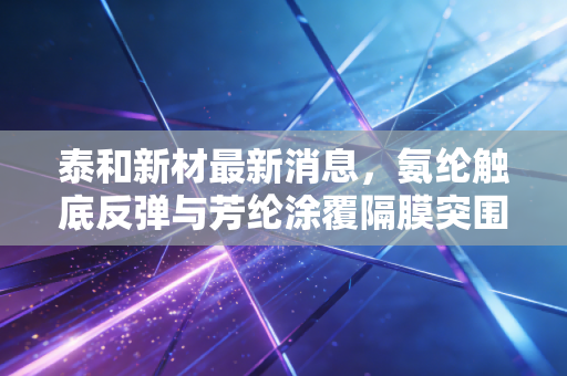 泰和新材最新消息,氨纶触底反弹与芳纶涂覆隔膜突围,这家隐形冠军的春天还有多远?