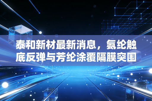 泰和新材最新消息，氨纶触底反弹与芳纶涂覆隔膜突围，这家隐形冠军的春天还有多远？