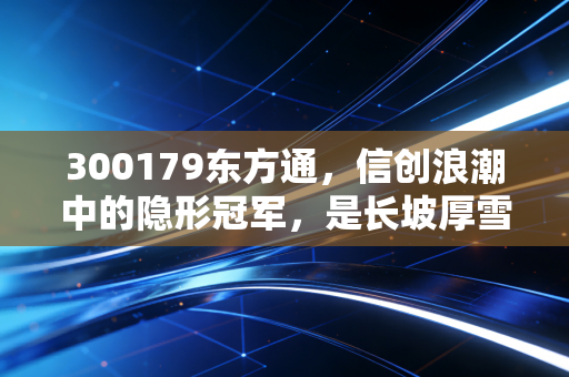 300179东方通,信创浪潮中的隐形冠军,是长坡厚雪还是估值陷阱?