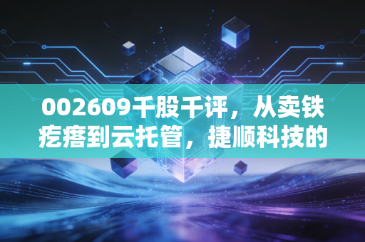 002609千股千评，从卖铁疙瘩到云托管，捷顺科技的这波转型你看懂了吗？