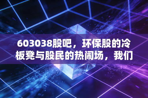 603038股吧，环保股的冷板凳与股民的热闹场，我们在博弈什么？