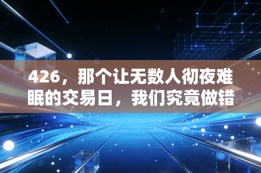 426，那个让无数人彻夜难眠的交易日，我们究竟做错了什么？